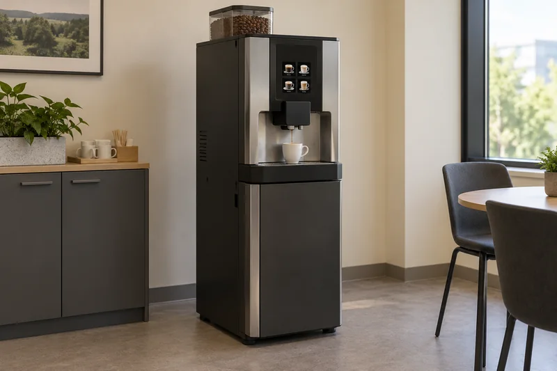 Illustration of coffee vending machines; not a confirmed supplier model