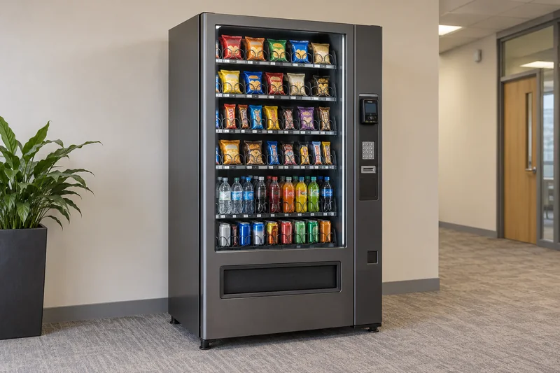 Illustration of snack & drink combination machines; not a confirmed supplier model